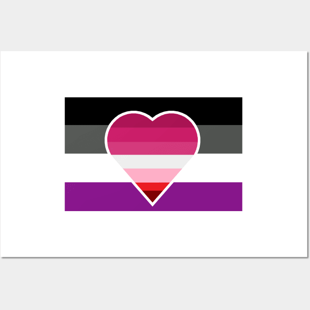 Lesbian Asexual Flag Wall Art by DisneyFanatic23